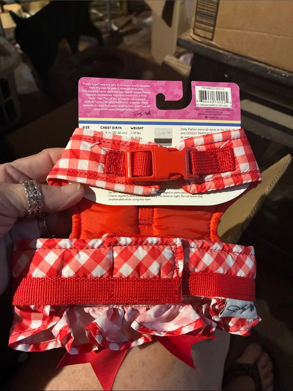 Dolly Parton red gingham